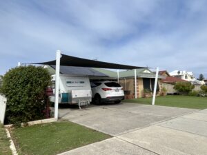 Charcoal Skillion Design Driveway Shade Sail - Cool Solutions (45)