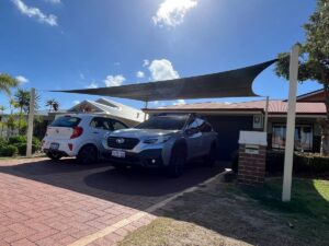 Charcoal Skillion Driveway Shade Sail - Cool Solutions (23)